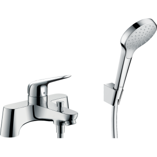 Смеситель на борт ванны Hansgrohe Novus + комплект душевой лейки Croma Select 71044000