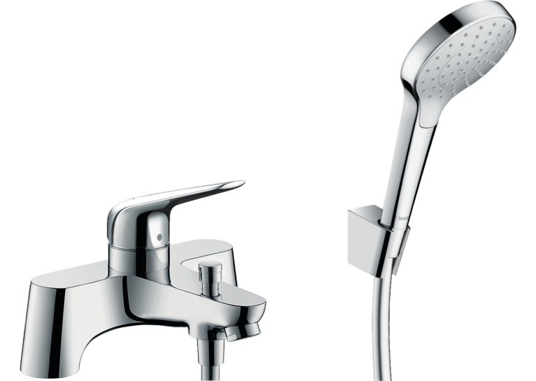 Змішувач на борт ванни Hansgrohe Novus + комплект душової лійки Croma Select 71044000