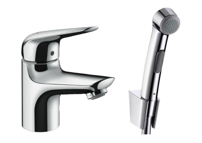 Змішувач для раковини одноважільний з гігієнічною лійкою Hansgrohe Novus, 71144000