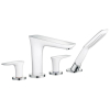 Смеситель на борт ванны Hansgrohe PuraVida White/Chrome 15446400