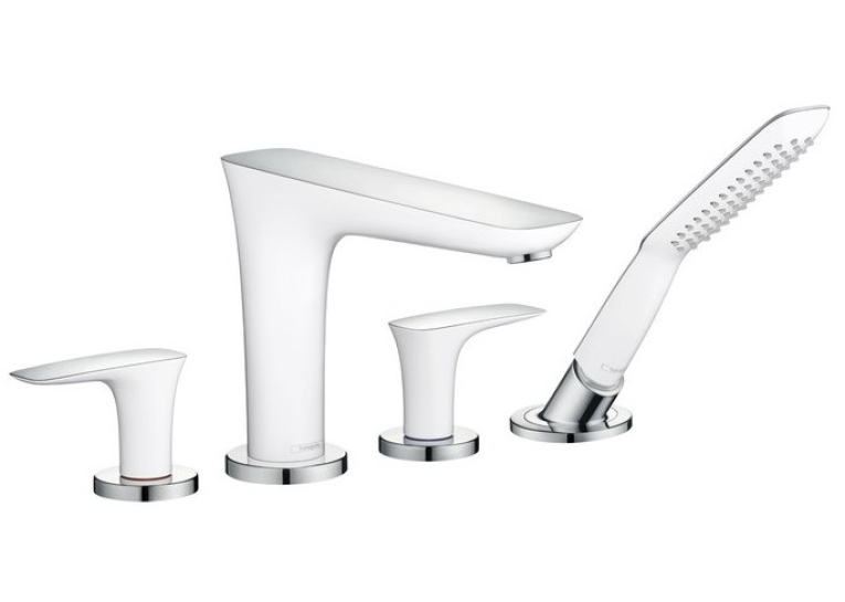 Смеситель на борт ванны Hansgrohe PuraVida White/Chrome 15446400