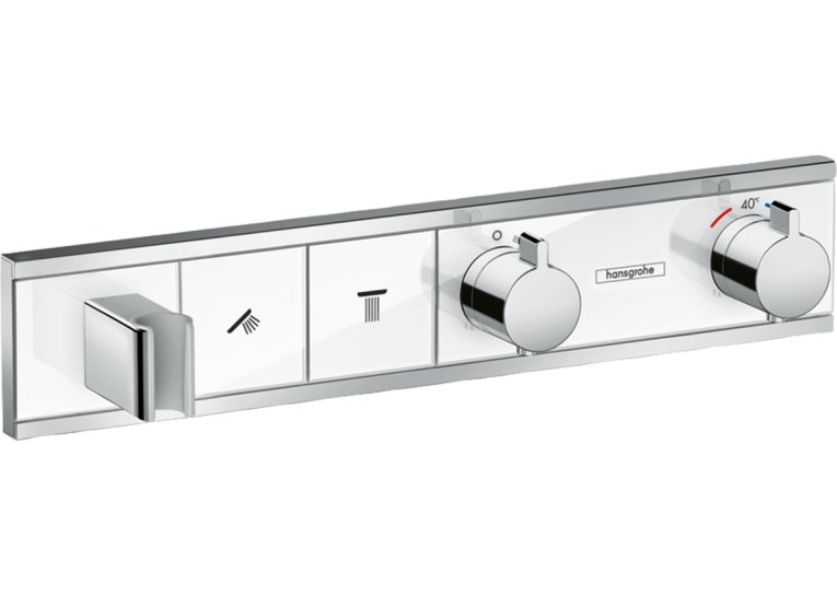 Термостат Hansgrohe RainSelect скрытого монтажа на 2 потребителя White/Chrome 15355400