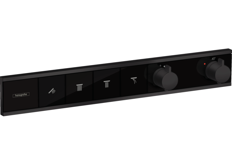Термостат Hansgrohe RainSelect прихованого монтажу на 4 споживача Matt Black 15382670
