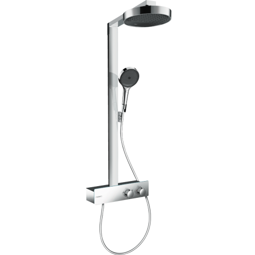 Душова система Hansgrohe Rainfinity Showerpipe 250 1jet EcoSmart з термостатом ShowerTablet 350, Chrome 28742000