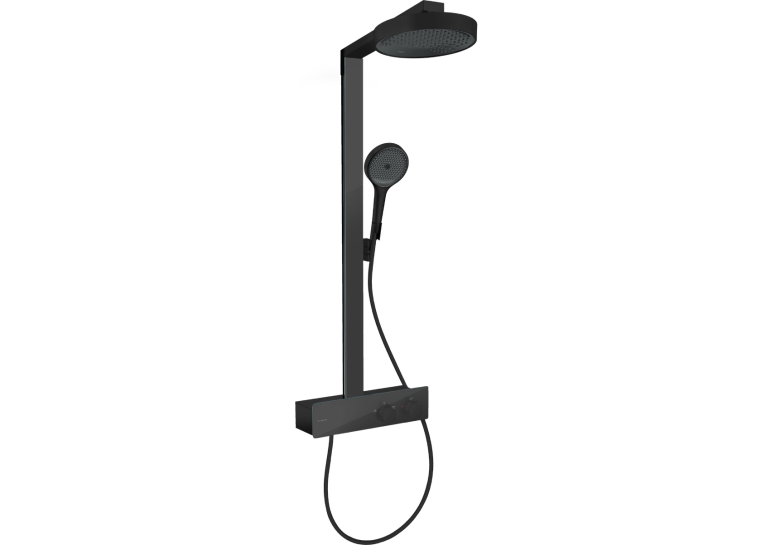 Душова система Hansgrohe Rainfinity Showerpipe 250 1jet EcoSmart з термостатом ShowerTablet 350, Matt Black 28742670