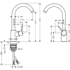 Одноважільний змішувач для кухні Hansgrohe Talis S Variarc, 14870000