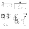Душовий комплект Hansgrohe Talis E 6в1 Black Matt 26281670+26405670+24302670+71745670+01800180+26457670