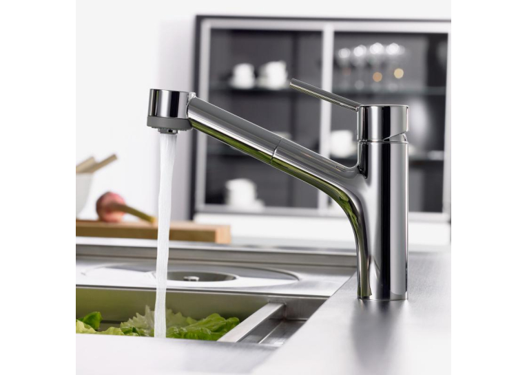 Змішувач для кухні одноважільний з висувним виливом Hansgrohe Talis E, 32841000