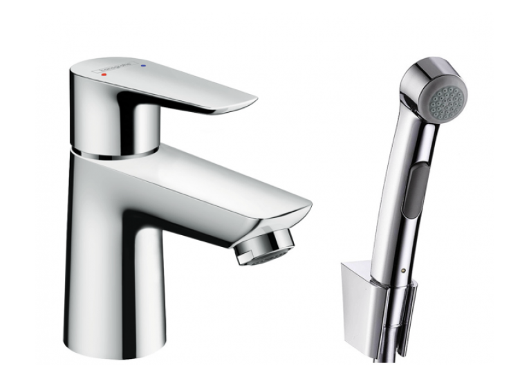 Змішувач для раковини одноважільний з гігієнічною лійкою Hansgrohe Talis E, 71729000