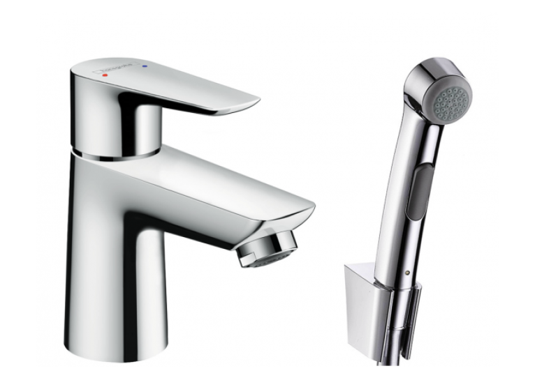 Змішувач для раковини одноважільний з гігієнічною лійкою Hansgrohe Talis E, 71729000