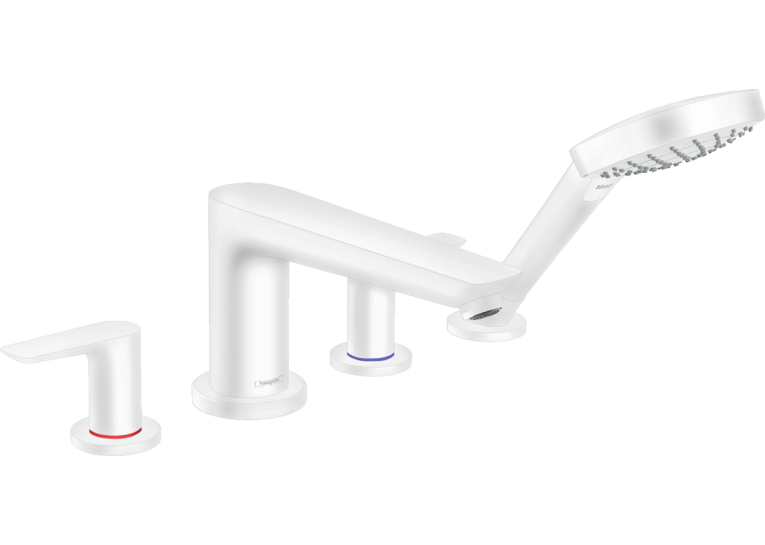 Смеситель для ванны Hansgrohe Talis E на 4 отверстия Matt White 71748700