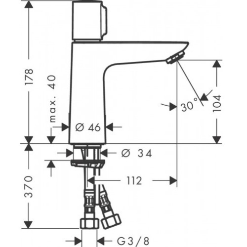 Змішувач для раковини Hansgrohe Talis Select E, 71750000 (Пошкоджене пакування)
