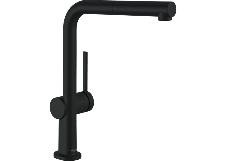 Змішувач Hansgrohe Talis M54 для кухонного миття з висувним душем, чорний матовий 72845670
