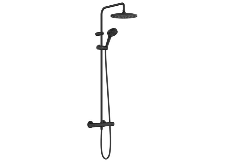 Душова система з термостатом Hansgrohe Vernis Blend Showerpipe 240 1jet 26426670 чорний матовий
