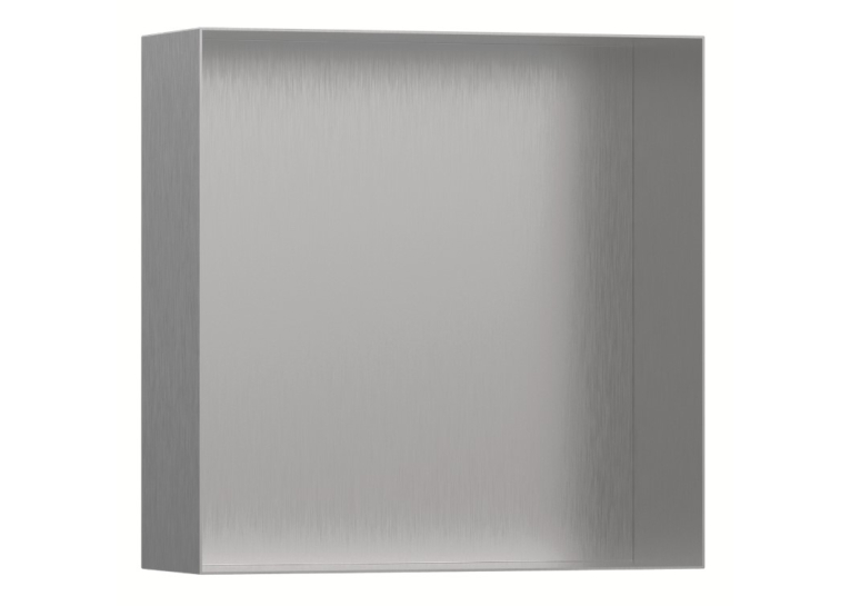Настінна ніша Hansgrohe XtraStoris Safe з дверцятами та вентилями 30x15x10 см Stainless Steel Optic 560100800