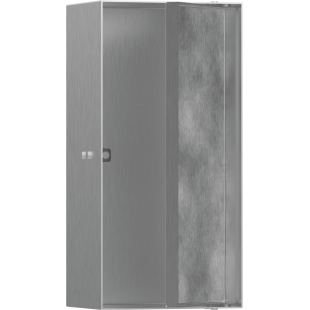 Настенная ниша Hansgrohe XtraStoris Rock с дверцей 30x15x10 см Brushed Stainless Steel 56082800