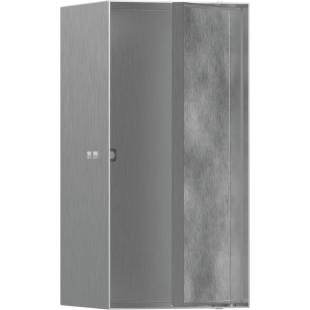 Настенная ниша Hansgrohe XtraStoris Rock с дверцей 30x15x14 см Brushed Stainless Steel 56088800