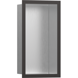 Настенная ниша Hansgrohe XtraStoris Individual с рамкой 30x15x10 см Brushed Black Chrome 56094340