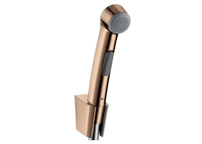 Гігієнічний душ зі шлангом Hasngrohe Brushed 1.2 м та тримачем Red Gold (32129310)