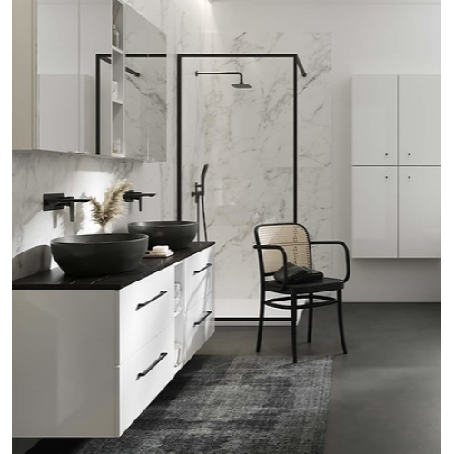 Раковина Cersanit LARGA 40см на столешницу, круглая,антрацит матовый K677-019