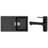 Кухонний комплект мийка із змішувачем Hansgrohe S520-F345 + Змішувач Hansgrohe Zesis M33, чорний мат 43356670