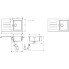 Кухонний комплект мийка із змішувачем Hansgrohe S520-F345 + Змішувач Hansgrohe Zesis M33, чорний мат 43356670