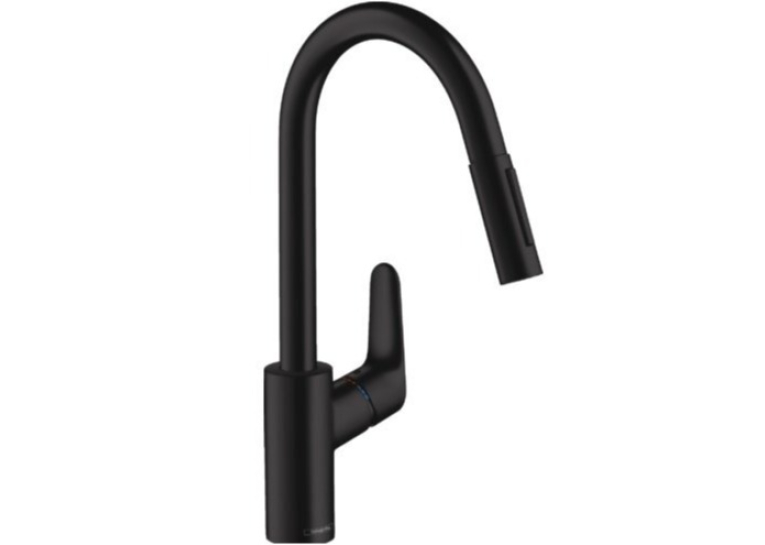 Кухонный комплект мойка со смесителем Hansgrohe S520-F345 + Смеситель Hansgrohe Focus M41, чёрный графит- чёрный мат 43358670