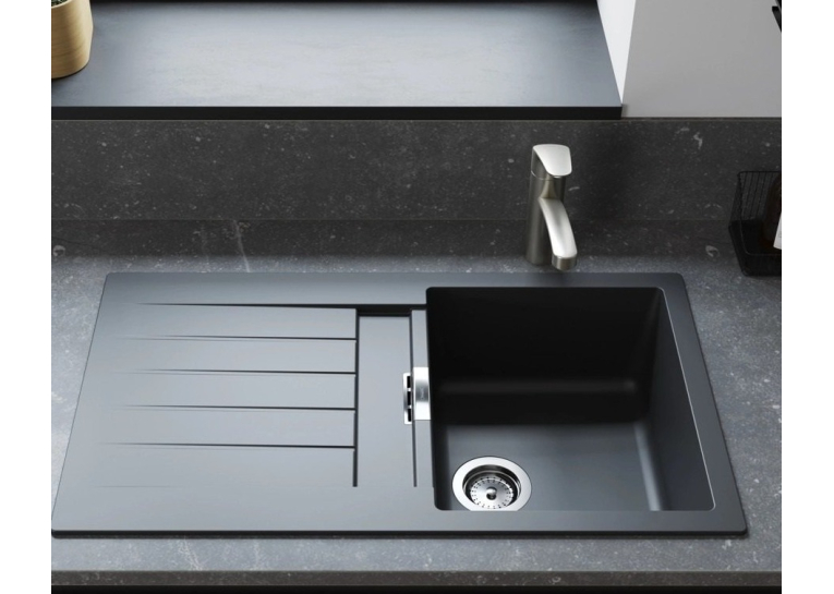 Кухонный комплект мойка со смесителем Hansgrohe  S520-F345 + Смеситель Hansgrohe Focus M41, серый камень-сталь 43358800