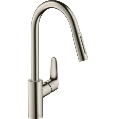 Кухонный комплект мойка со смесителем Hansgrohe  S520-F345 + Смеситель Hansgrohe Focus M41, серый камень-сталь 43358800