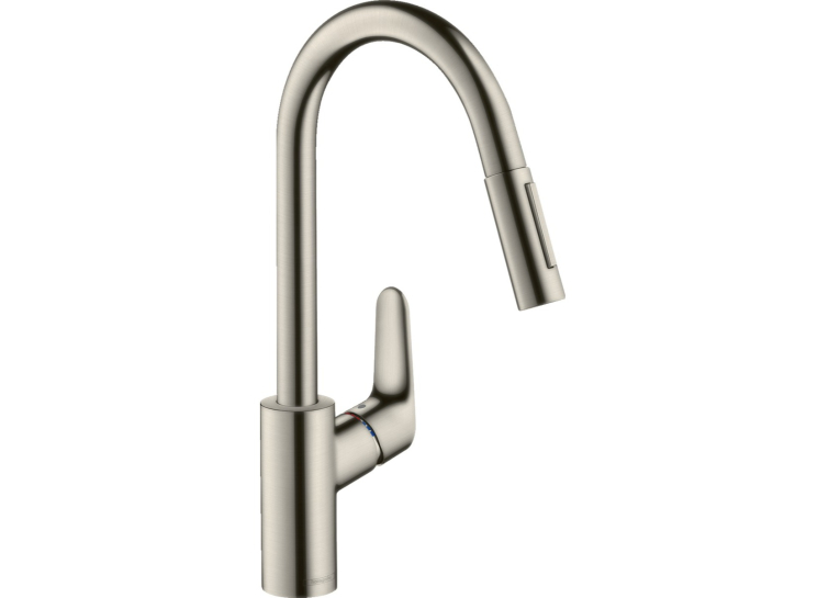 Кухонный комплект мойка со смесителем Hansgrohe  S520-F345 + Смеситель Hansgrohe Focus M41, серый камень-сталь 43358800