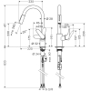 Кухонный комплект мойка со смесителем Hansgrohe S520-F345 + Смеситель Hansgrohe Focus M41, чёрный графит- чёрный мат 43358670