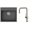 Кухонний комплект мийка із змішувачем Hansgrohe  S520-F510 + Змішувач Hansgrohe Talis M54, чорний графіт-сталь 43359800