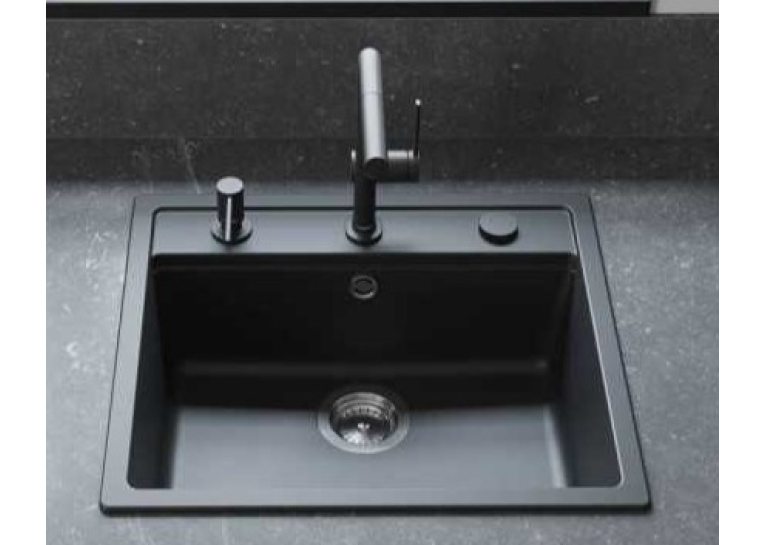 Кухонний комплект мийка із змішувачем Hansgrohe  S520-F510 + Змішувач Hansgrohe Talis M54, чорний графіт-сталь 43359800