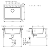 Кухонний комплект мийка із змішувачем Hansgrohe  S520-F510 + Змішувач Hansgrohe Talis M54, чорний графіт-сталь 43359800