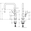 Кухонний комплект мийка із змішувачем Hansgrohe  S520-F510 + Змішувач Hansgrohe Talis M54, чорний графіт-сталь 43359800