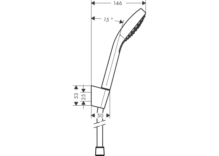 Ручной душ Hansgrohe Croma Select E Vario Porter+держатель+шланг цв белый 26413400