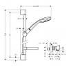 Душовий набір Hansgrohe Croma 100 Vario 0,90м 27035000