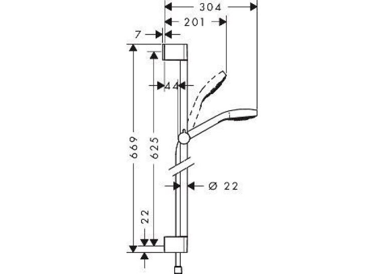 Душовий набір Hansgrohe Croma Select E Multi 0,90м 26580400