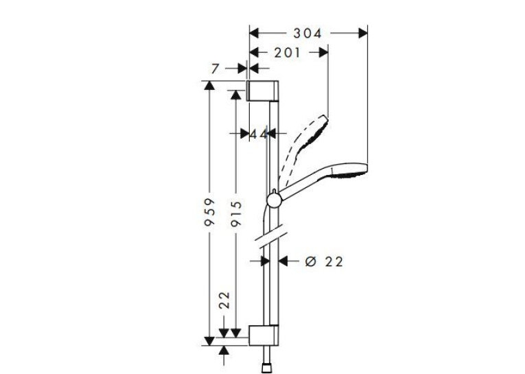 Душовий набір Hansgrohe Croma Select E Multi 0,90м 26590400