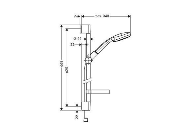 Душовий набір Hansgrohe Croma 100 Multi 0,65м 27775000