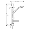 Душевой набор Hansgrohe Croma 100 Vario 0,65м +мыльница 27776000
