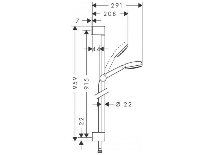 Душовий набір Hansgrohe Crometta 100 0,90м 26658400