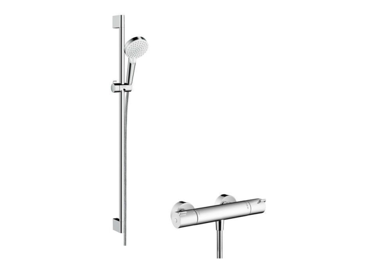 Душовий набір Hansgrohe Crometta Vario 27813400 з термостатом Ecostat 1001 CL та душовою штангою 90 см 27813400