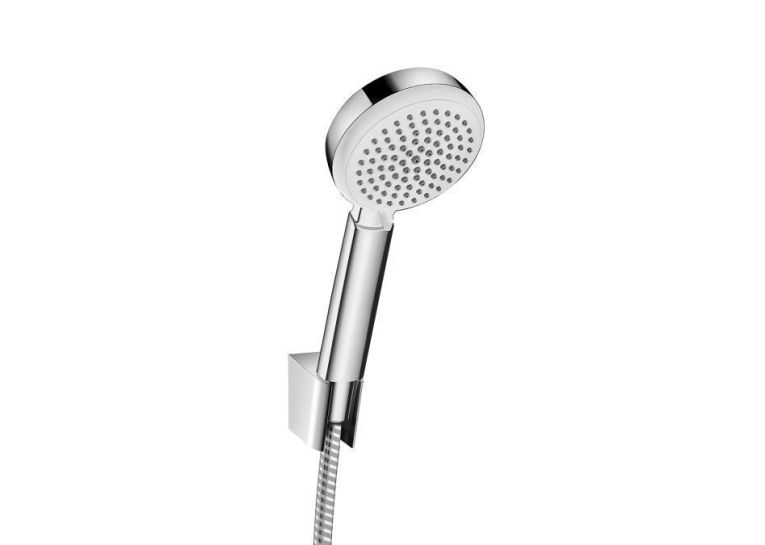Ручний душ Hansgrohe Crometta 100 Vario Porter + утримувач + шланг ЦВ білий хром 26666400