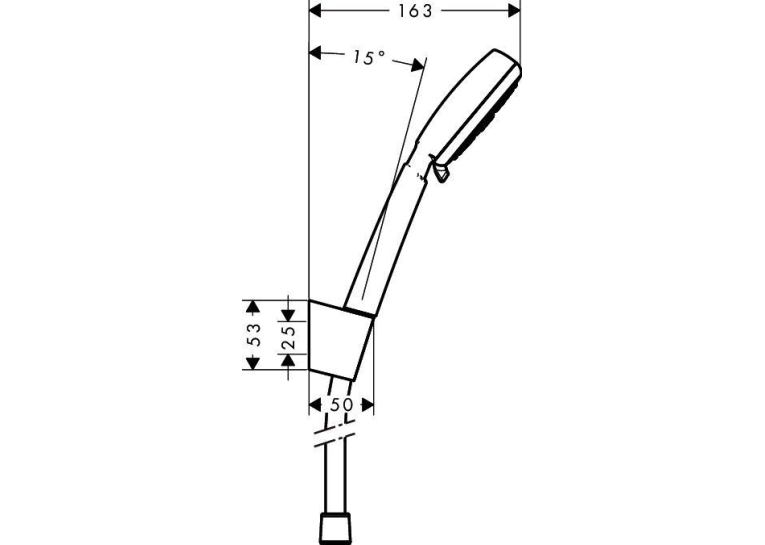 Ручний душ Hansgrohe Crometta 100 Vario Porter + утримувач + шланг ЦВ білий хром 26666400