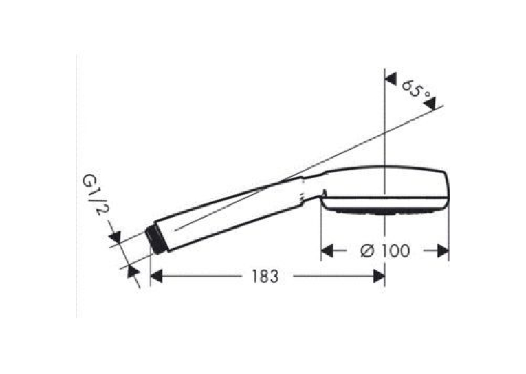 Ручний душ Hansgrohe Crometta 100 кол білий/хром 26825400