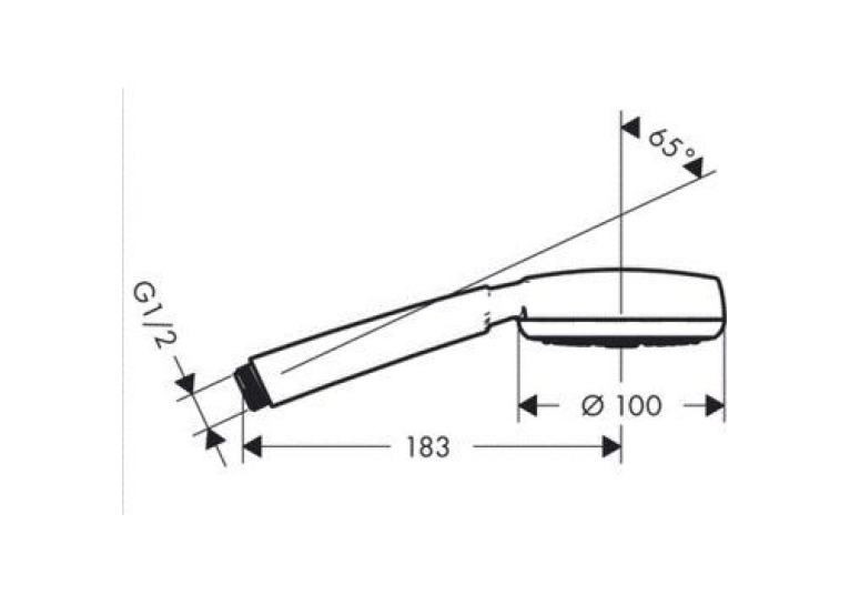 Ручний душ Hansgrohe Crometta 100 кол білий/хром 26825400