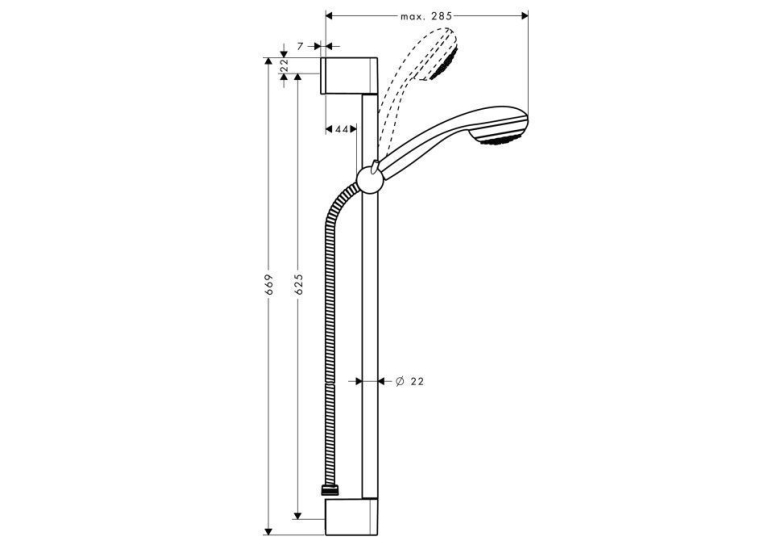 Душовий набір Hansgrohe Crometta 85 0,65 м 27728000