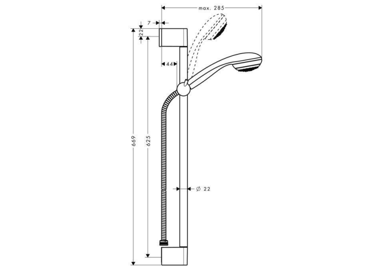 Душовий набір Hansgrohe Crometta 85 0,65 м 27728000