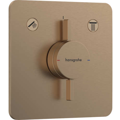 Змішувач прихованого монтажу Hansgrohe DuoTurn Q на 2 функції, Brushed Bronze 75414140 (Пошкоджене пакування)